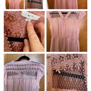 Dress / Lace top part dress NEW size large